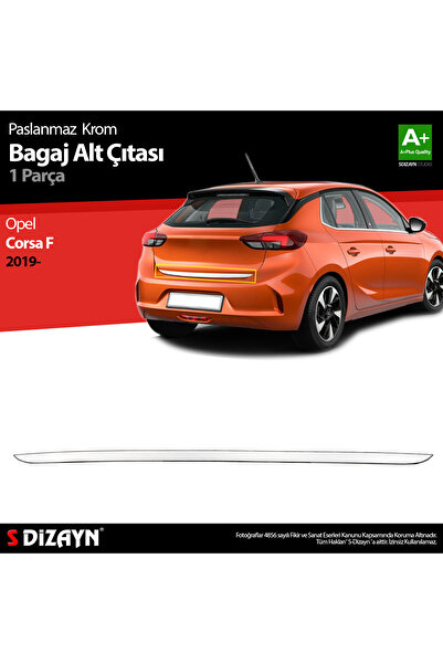 S Dizayn S-Dizayn Opel Corsa F Krom Bagaj Alt Çıtası 2019 Üzeri 6840030