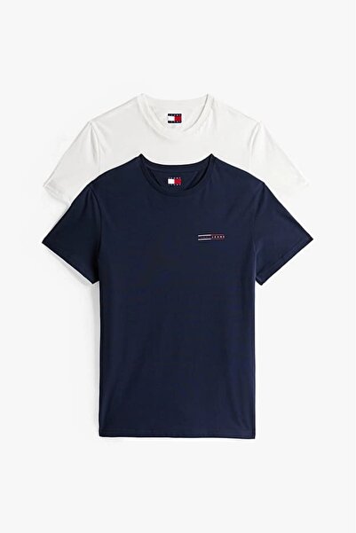 Tommy Hilfiger Erkek Çok Koyu Lacivert - Siyah Kısa Kollu Tshirt