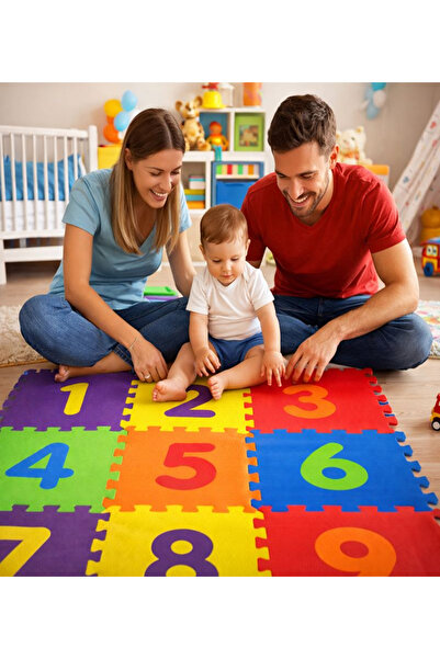 NUNU Eva Puzzle Figures for Children |   Educational Children's Play Mat 33X3...