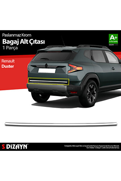 S Dizayn S-Dizayn Renault Duster Krom Bagaj Alt Çıtası 2024 Üzeri A+ Kalite 7...