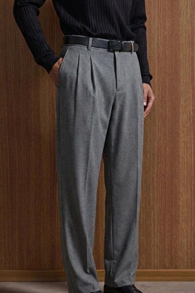 ablukaonline Erkek Baggy Fit Kumaş Pantolon Antrasit