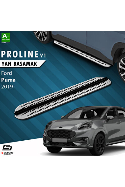 S Dizayn S-Dizayn Ford Puma OEM Still Pro V2 Aluminyum Yan Basamak 173 Cm 201...