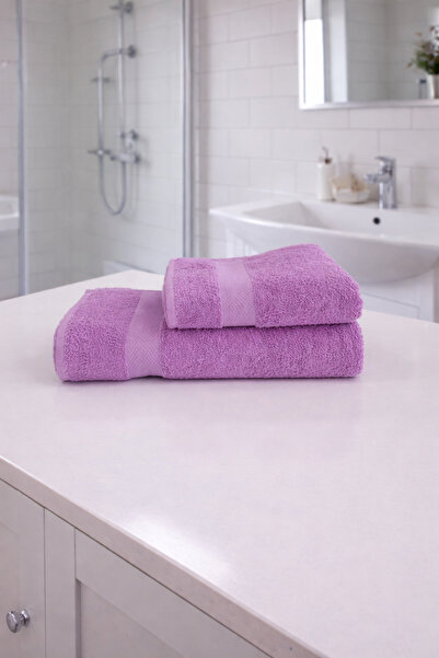 Bambus 2 'li % 100 Pamuklu Düz Renkli Banyo Havlu Seti /90x150 Banyo Havlusu ...