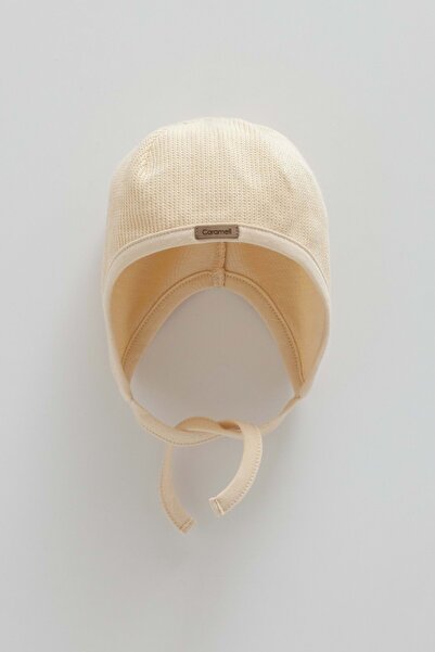 Caramell قبعة تريكو برباط للفتيات من سوفت ستايل باللون البيج