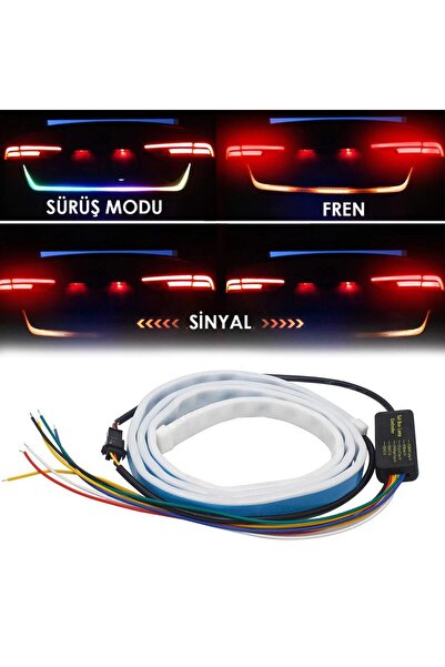 Autowise Oto Bagaj Sinyalli Kayar Led Çok Fonksiyonlu Bagaj Kayar Led 120cm