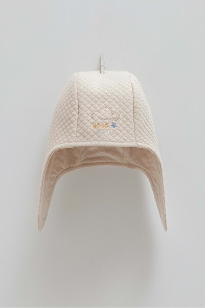 Caramell Good Vibes Baby Hat with Ears Brown