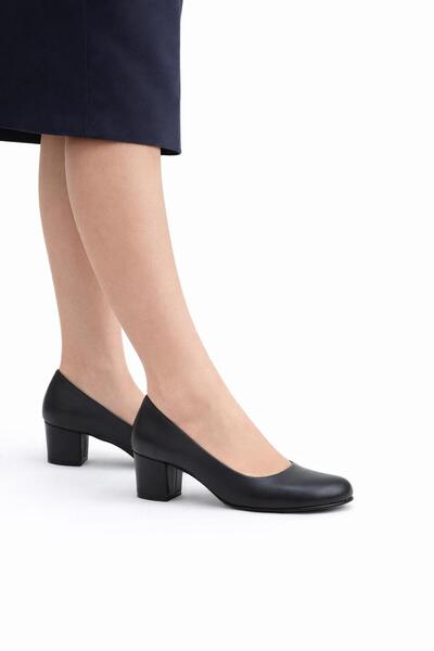 Büşra Sultan Ayakkabı Kadın Siyah Hostes Ayakkabısı / Klasik Topuklu Ayakkabı