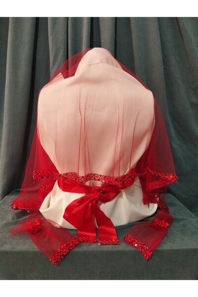 AS Kına Malzemeleri طقم حجاب الحناء الفاخر من سو يولي (قفازات الحجاب وحزام ال...