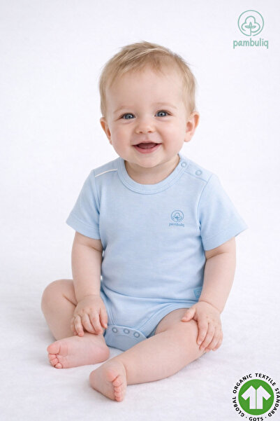 Pambuliq Organic 2-Pack Short Sleeve Snap-Back Bodysuit 0 - 9 Months