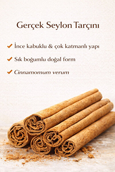 Super Gurme Masala Seylon Tarçın Çubuk 100 g - Ceylon Cinnamon Bark (Menşei; Sri Lanka)