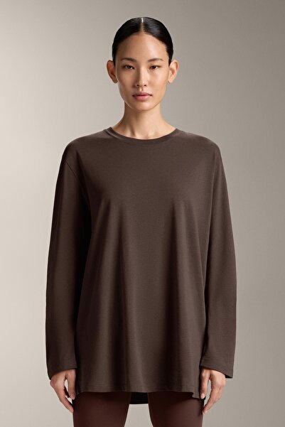 Oysho Oversize pamuklu karışım uzun kollu T-shirt