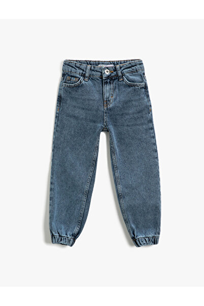 Koton Pantaloni Jogger din denim, din bumbac, cu buzunare și nasturi - Jeggin...