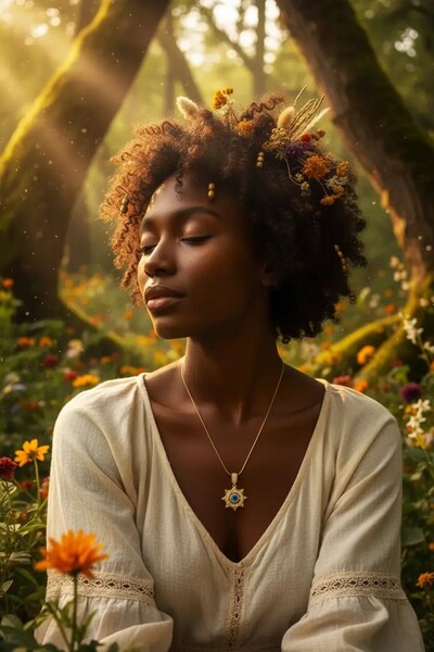 Maren Store قلادة نجمة مطرزة من الفولاذ