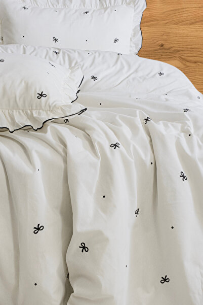 BESTİNA GOLD Двоспальний комплект постільної білизни 100% бавовна, з оздоблен...