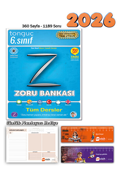 Tonguç Yayınları 6. Sınıf Zoru Bankası Tüm Dersler Soru Bankası Günlük Planla...