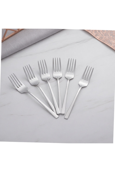 SERAMİKCİ 6-Piece Sweet Fork Platinum