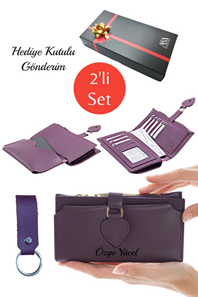 Ayleen Ayz Kadın Mor Cüzdan Model Aksesuar Cüzdan Kartlık Telefon Bölmeli