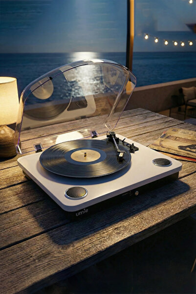 Umie Bemol Beyaz Piano Kablama 10W BT İN, BT OUT, RCA, USB Özellikli Nostalji...