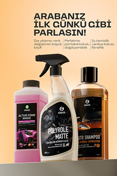 GRASS Profesyonel Koruma Seti - pH Nötr Cilalı Şampuan & Fırçasız Köpük & Van...