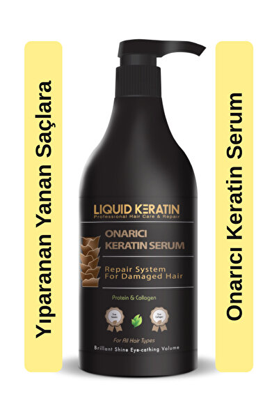 Liquid Keratin Onarıcı Saf Keratin Saç Bakım Serumu (500ml) - Sıvı Keratin Pr...