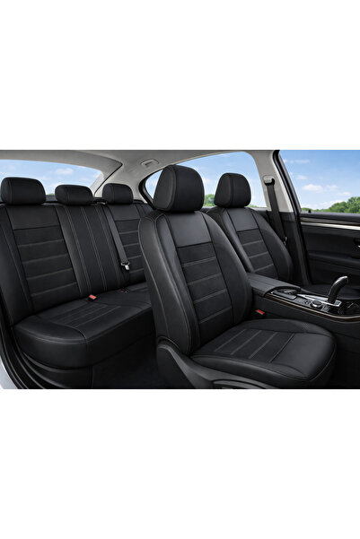 SMARTIC Huse scaune auto Smartic, Alcantara si Piele Ecologica S01, 11 piese,...