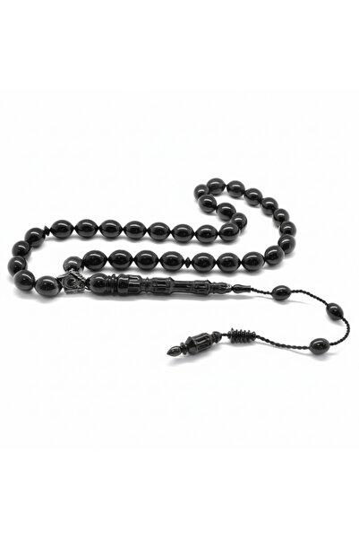 Tesbihane Kumpas İşçilikli Minare İmameli Arpa Kesim Erzurum Oltu Taşı Tesbih