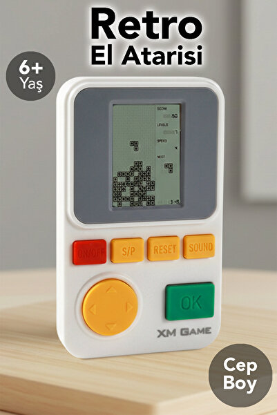 mimtec Dikey El Atarisi - Nostaljik Taşınabilir Mini Oyun Konsolu Retro Atari...