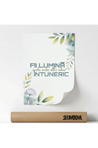 21mxm Unframed Romanian Religious Canvas Poster - Digital Print - Fii lumină ...