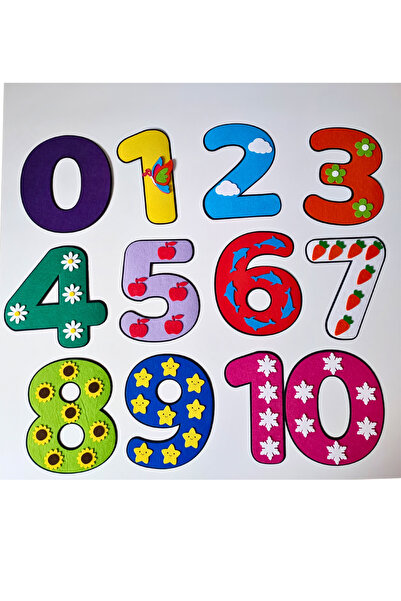 KECENGUZELTASARIM Keçe Sayılar Seti, Rakamlar Seti, Figürlü, Okul Öncesi, Ana...