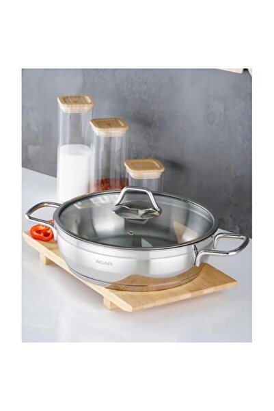 ACAR Karat Basık Çelik Tencere - 24 cm  MSTO0139