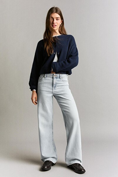 Bershka Baggy fit orta bel jean