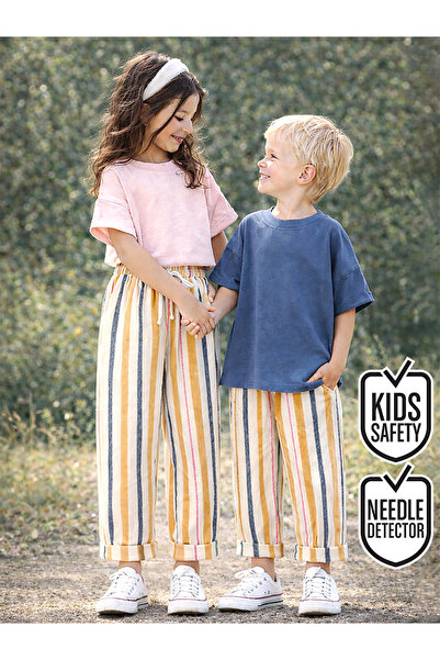 MSHB&G Ριγέ υφαντό Unisex Παντελόνι για Κορίτσια Αγόρια Άνοιξη-Καλοκαίρι 2-8 ...