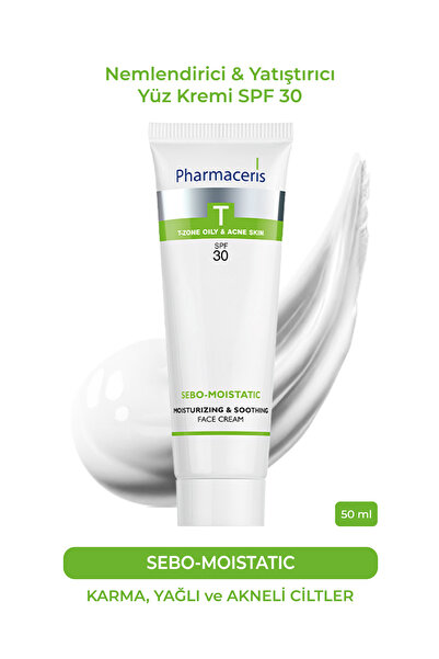 Pharmaceris Sebo-Moistatic SPF 30 | Nemlendirici & Yatıştırıcı Yüz Kremi (50 ml)
