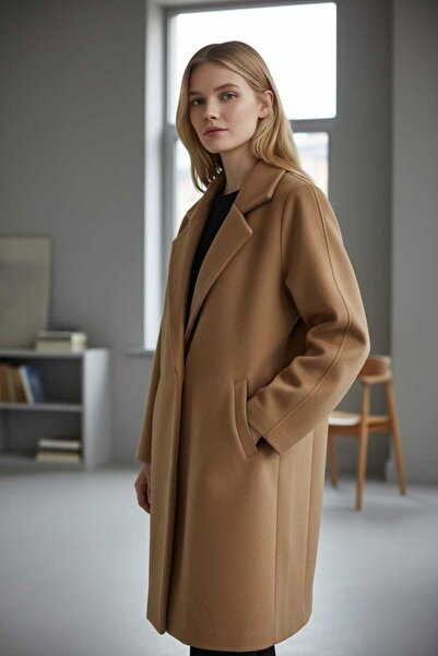 Kiremit Široki kroj Kašmir tkanina kaput