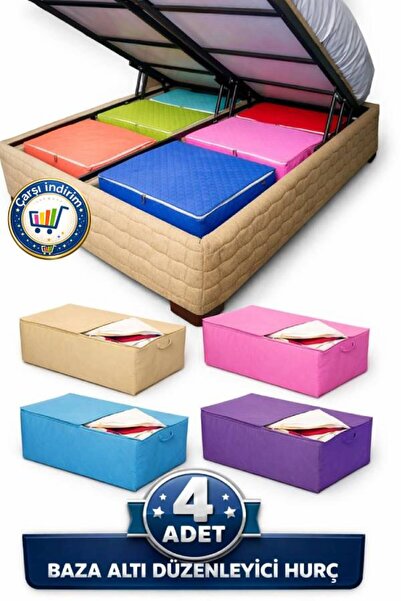 nistabolje 4 قطع من منظمات الملابس القماشية متوسطة الحجم للسرير والكنبة