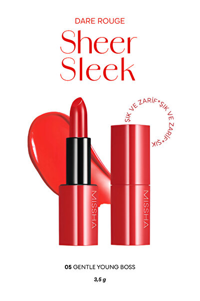 Missha Yoğun Pigmentli Besleyici Nemli Bitişli Ruj Dare Rouge Sheer Sleek (05...