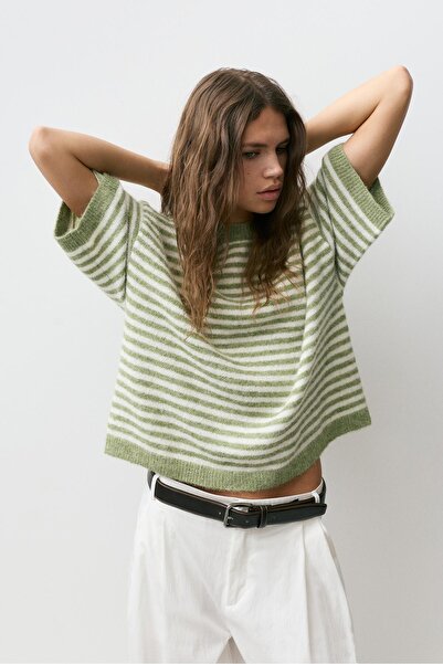 Pull & Bear Kısa kollu salaş süveter