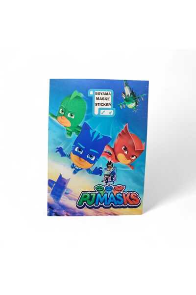 Emrah Gültekin PJ Masks PijaMaskeliler Boyama Seti 16 Boyama 13 Sticker Maske...