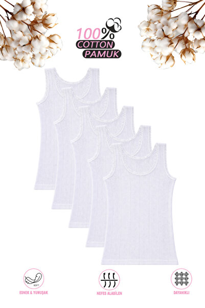 ÖZKAN underwear Özkan 42774 5-Pack Girls' 100% Cotton Transfer Ribbed Flexibl...