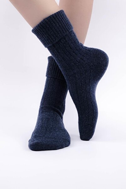 Mısırlı Kadın Koyun Yünü Tekli Kıvrık Soket Çorap Jean