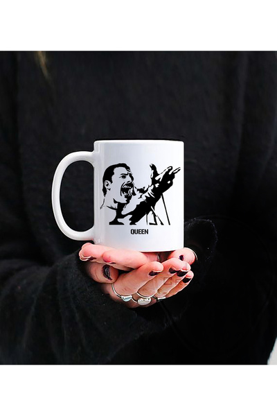 Darkia كوب من البورسلين بتصميم كوين فريدي ميركوري مطبوع هدية