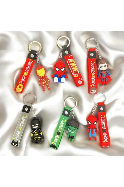 Store 6 Adet Anahtarlık Seti (Hulk, Spider Man, Batman)