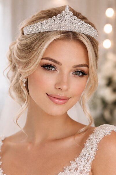 TAKIŞTIR تاج الزفاف/الحناء/الخطوبة/الوعد بحجر الزركون