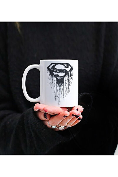 Darkia كوب من البورسلين بتصميم شعار سوبرمان مطبوع هدية