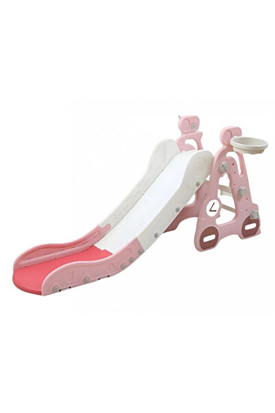 Nichiduta Garden Pink Car indoor/outdoor children's slide with mini basketbal...