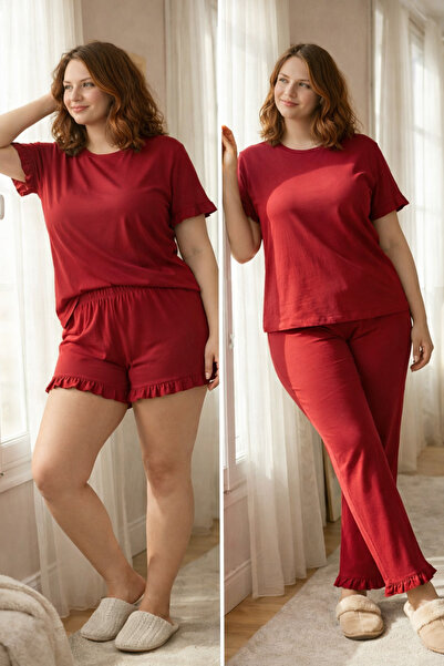 nisaNCa 100% бавовна, великий розмір, 3-компонентний комплект жіночих піжам з...