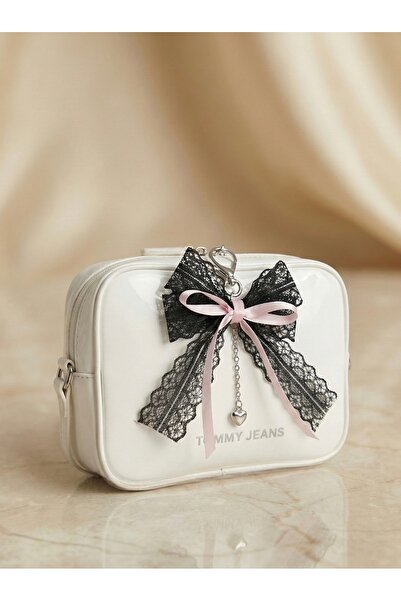 coquette butik تصميم كويكيت على طراز بينتيرست Y2K مع دانتيل أسود وشريط وردي ع...