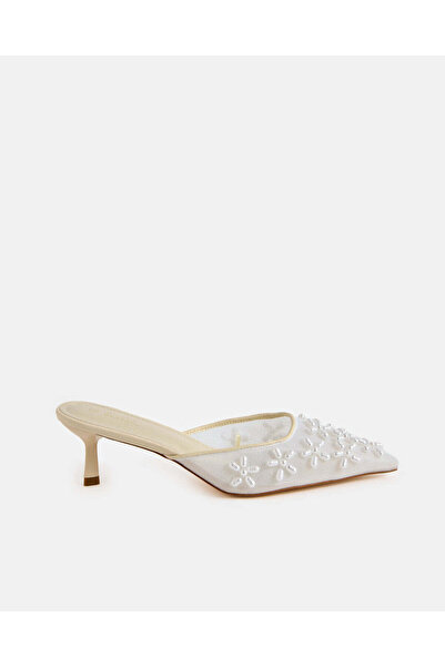 REDTAG حذاء نسائي بيج مزين باللؤلؤ