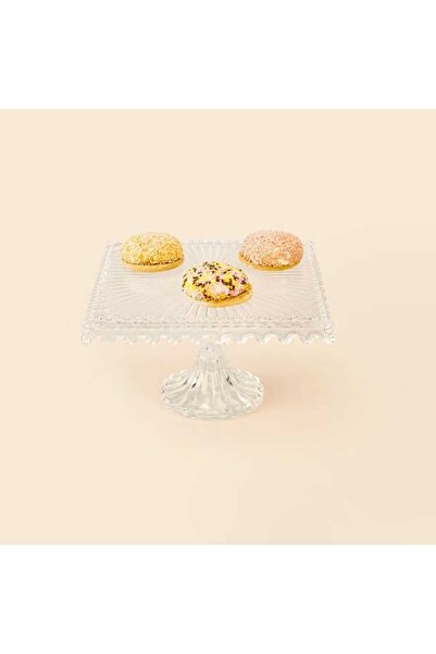 Alegre Glass Damla Kare Stant - Şeffaf - 18x11 cm