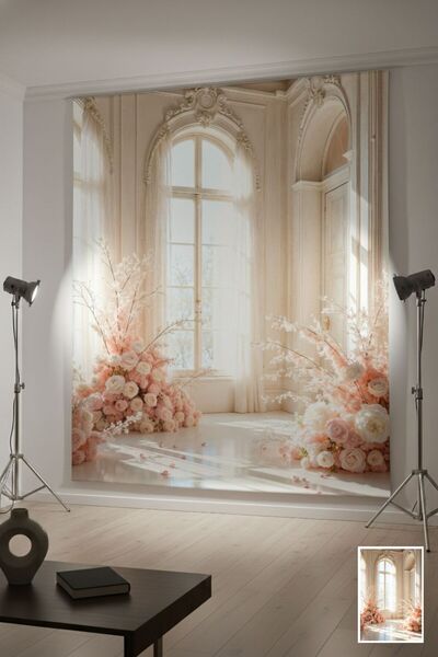 Baskı Madeni kutlama, nişan, moda, plato temalı modern Arka plan, 200x300 Cm ...